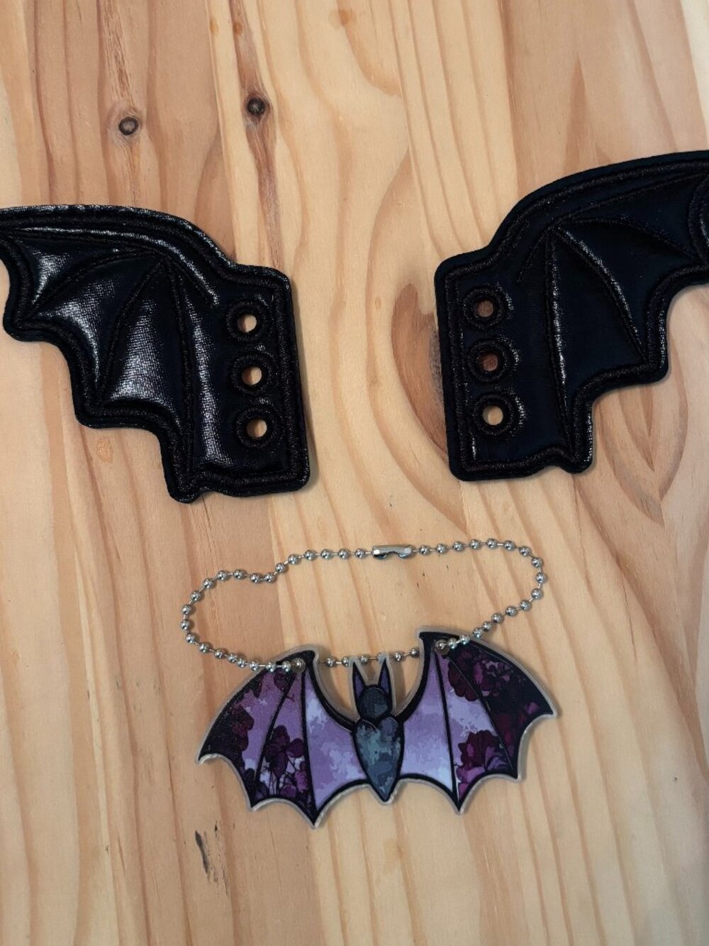 Shoelace Bat Wings and Key Chain